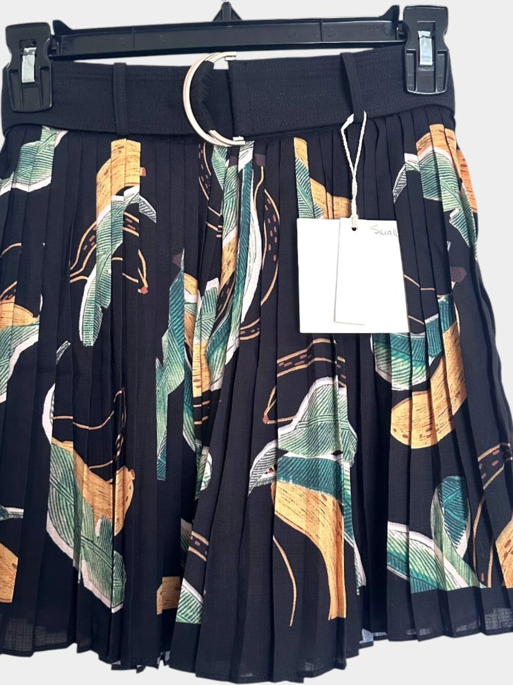 Visual Mood Emma Floral Tropical Print Pleated Skorts Lined Size S XL Beach - Picture 12 of 13